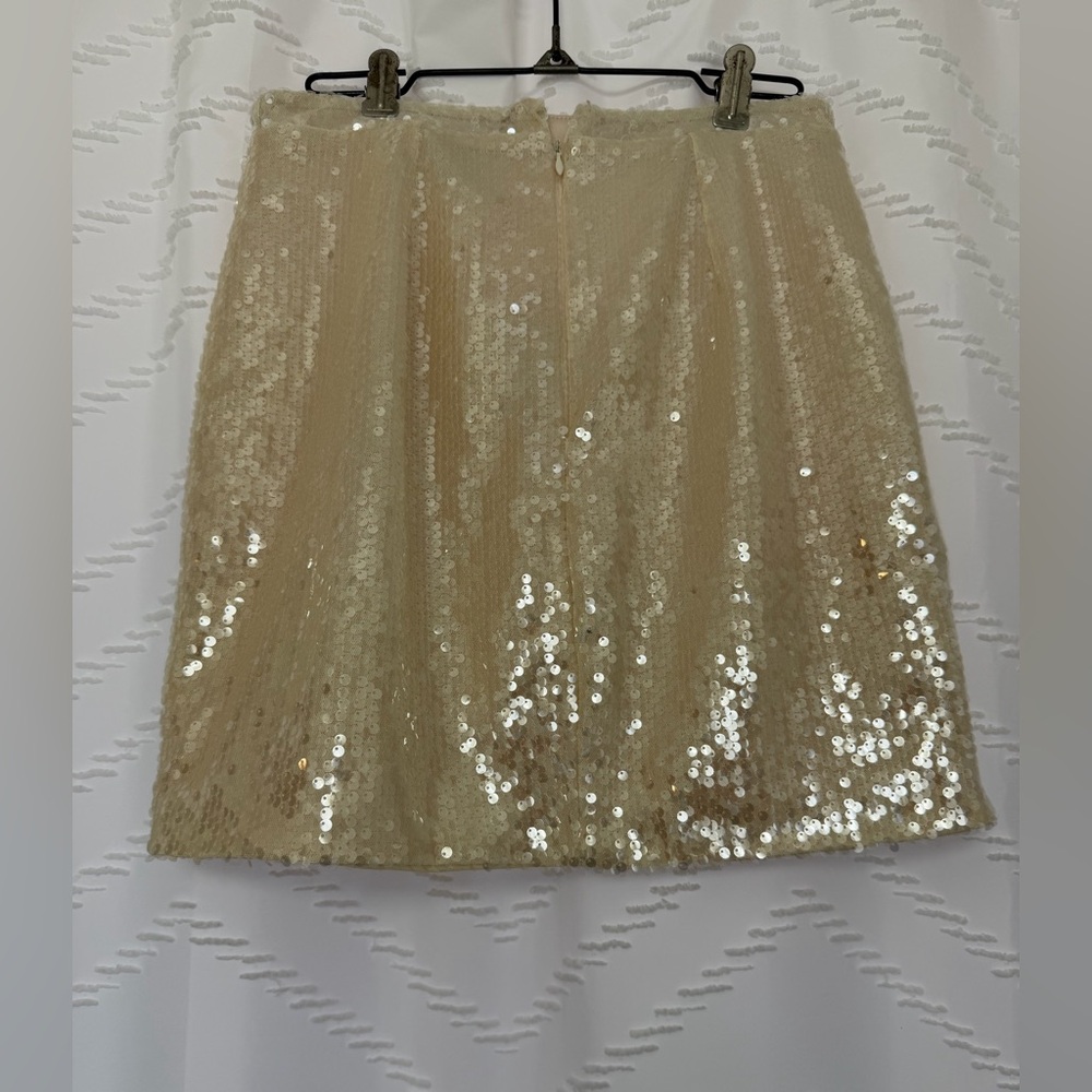Oh Polly Sparkling Cream Mini Skirt - Picture 2 of 3